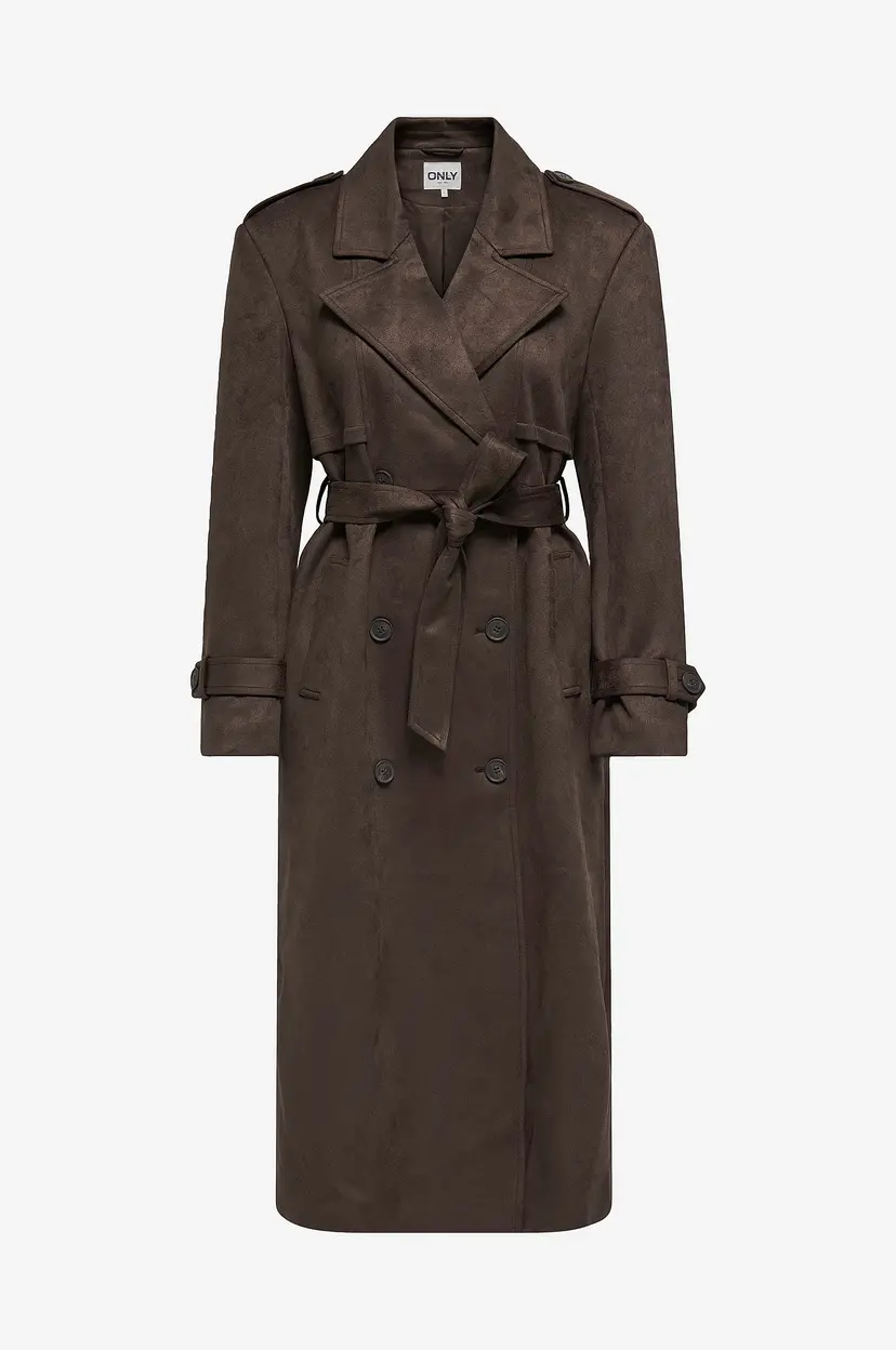 ONLY Trenchcoat Onlina Long Faux Suede - Natur