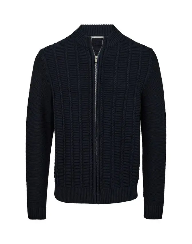 Black Blue Mens cardigan regular fit
