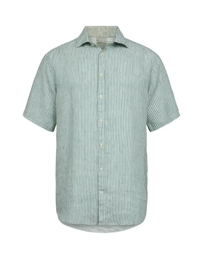 Gino Marcello Linen blend shirt s/s modern fit