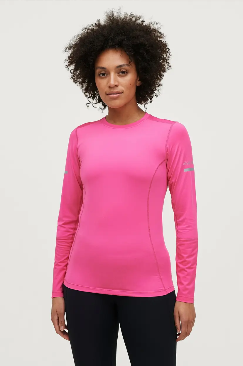 Áhkká Løpetrøye áhkká Trail LS Tee - Rosa