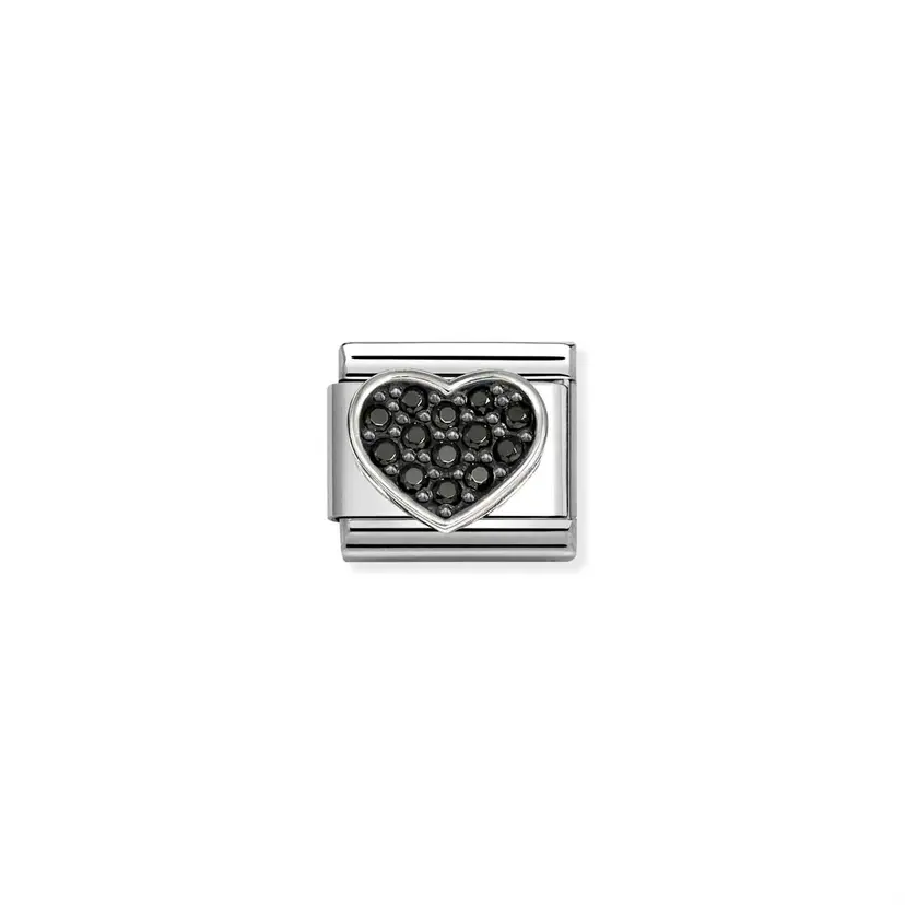 Nomination Cubic Zirconia Rich Heart Black