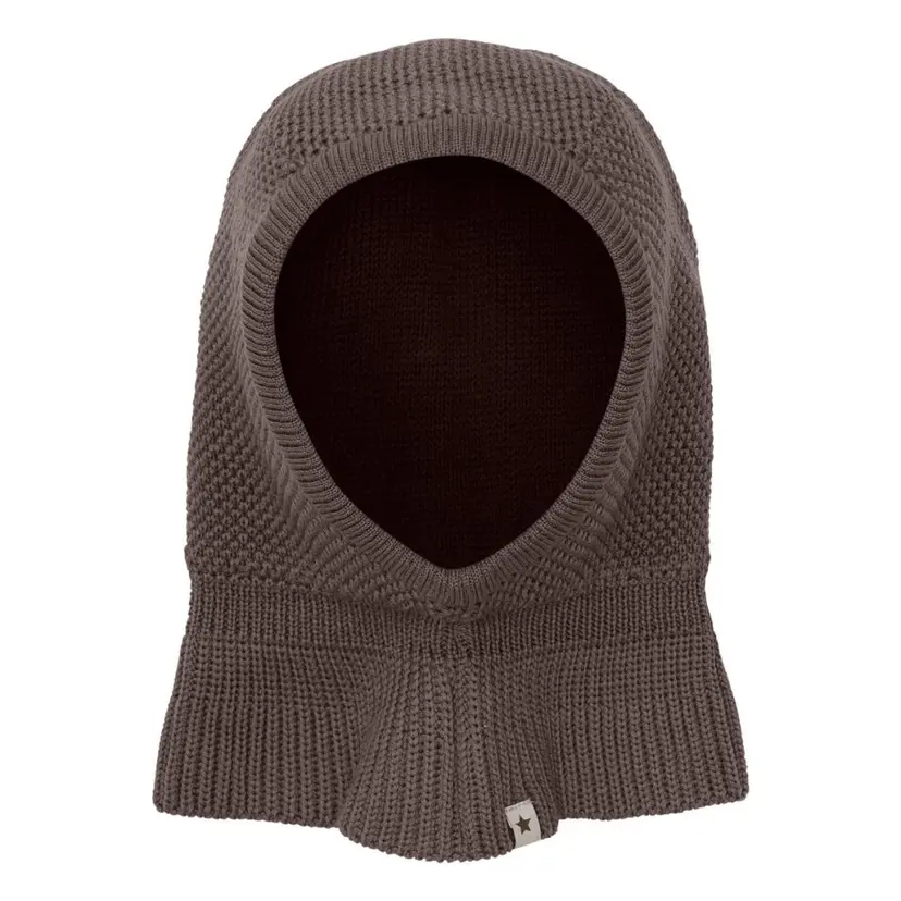 Huttelihut Huttelihut - Balaclava Strikket Ull 2-lags Brown Melange