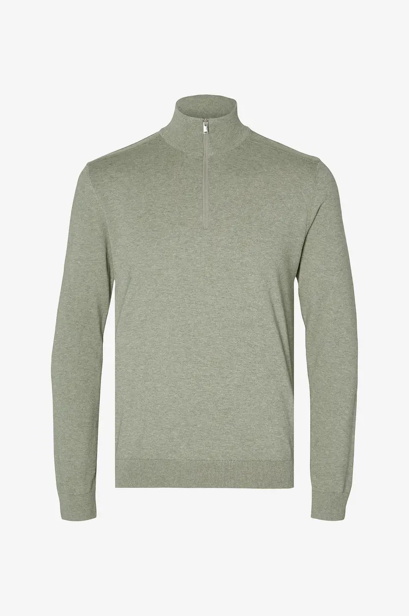 Selected Men Pologenser slhBerg Half Zip Cardigan - Grønn
