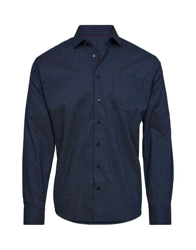 Black Blue Shirt l/s regular fit soft