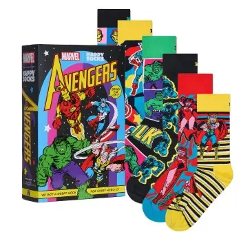 Happy Socks Happy socks Strømper 6P Marvel Avengers Assemble Gift Set Mixed bomull Str 36/40