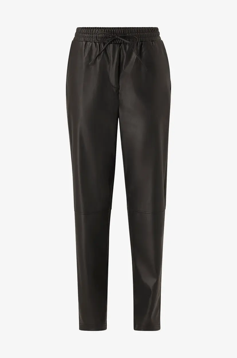 Pieces Bukser pcSelma HW PU Tapered Pant - Svart