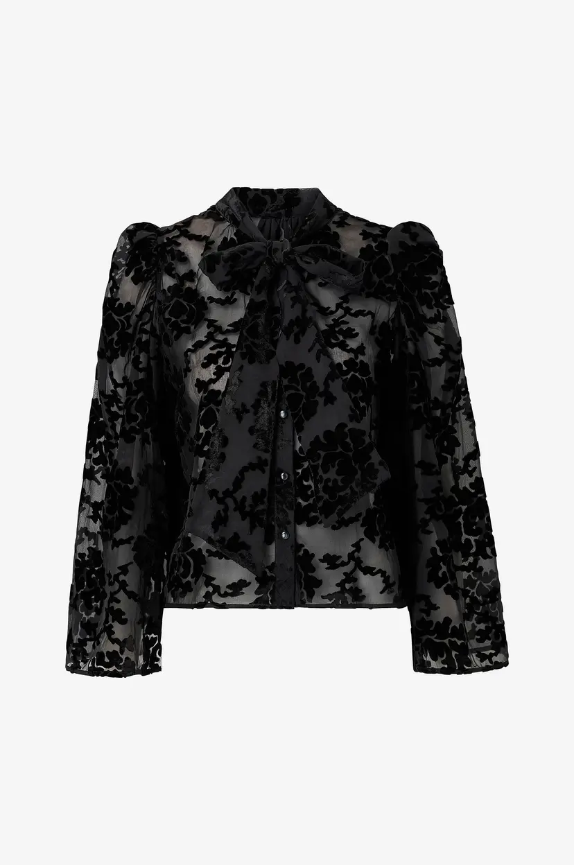 By Timo Bluse Velvet Flared - Svart