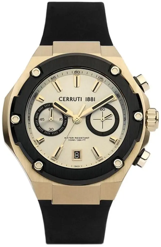 Cerruti Cerruti 1881 Dameklokke CIWGO2206103 Beige/Gummi Ø34 mm