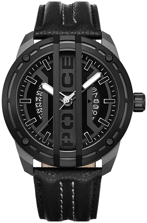 Police Police Herreklokke PEWGB0039840 Fast Lane Sort/Lær Ø46 mm