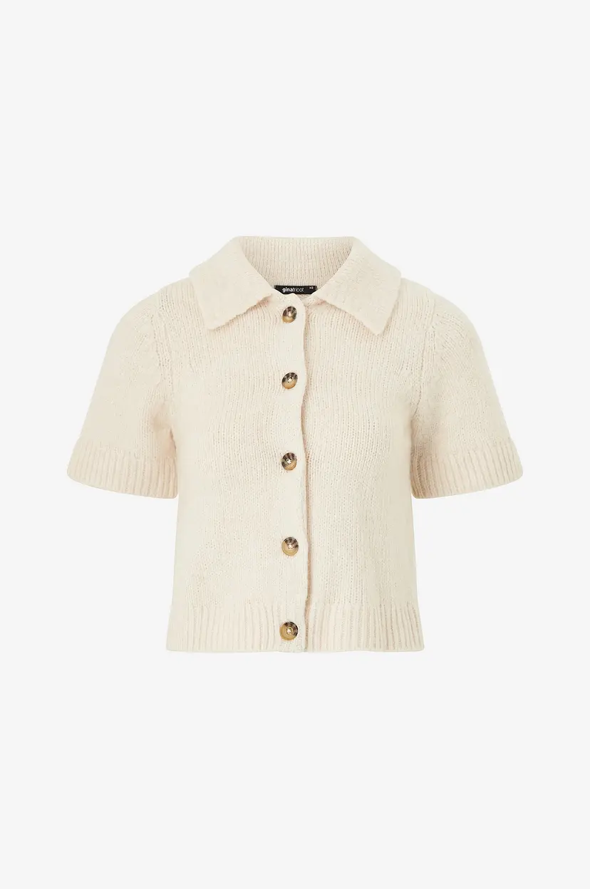 Gina Tricot Kardigan Knitted - Natur
