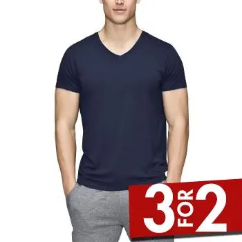JBS of Denmark JBS of Denmark Bamboo Blend V-neck T-shirt Marine 3XL Herre