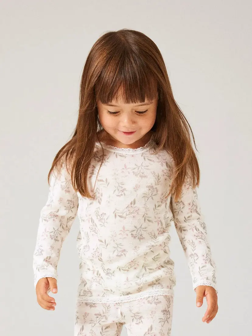 NAME IT Ulltrøye "WANG" Mini Snow White Blomster