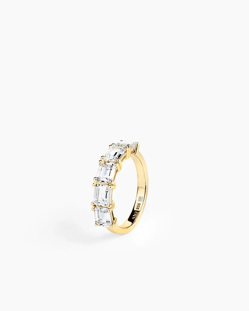 ANI Jewels Half Emerald Ring Gold - 16