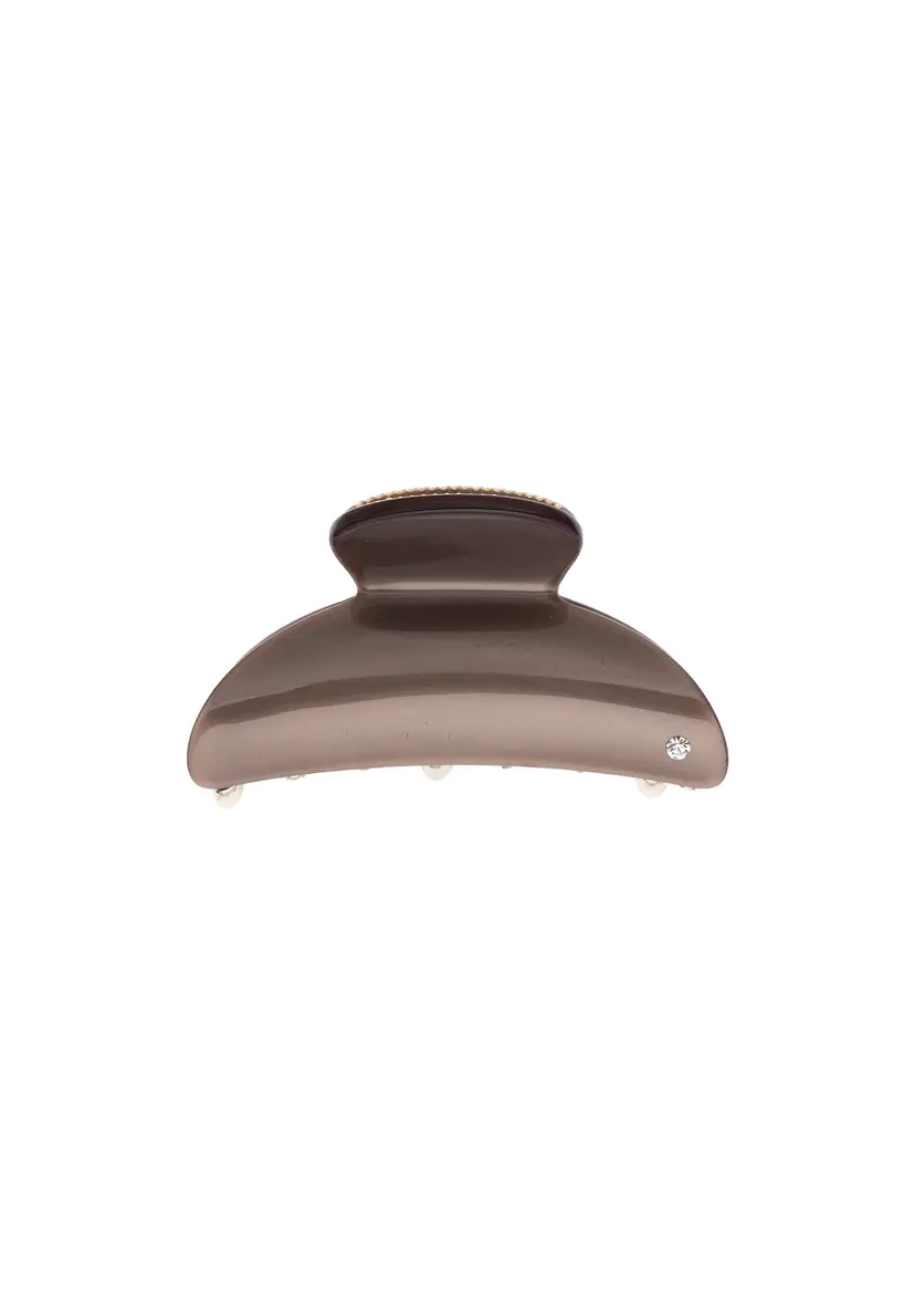 Dark Hair Claw Large Soft Brown