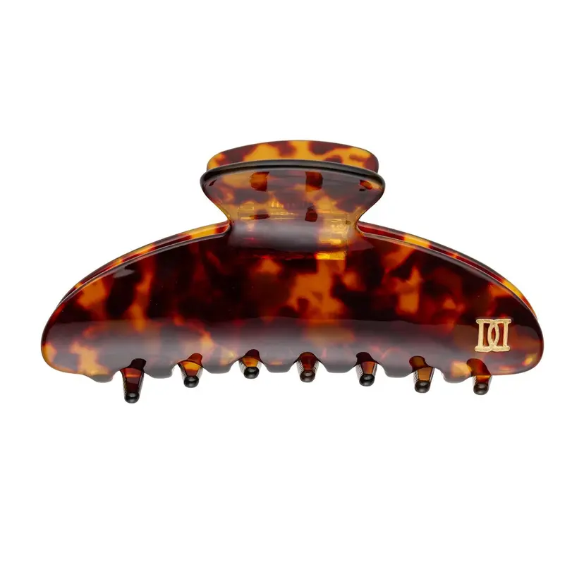 Dark Plain Hair Claw Large Brown Tortoise