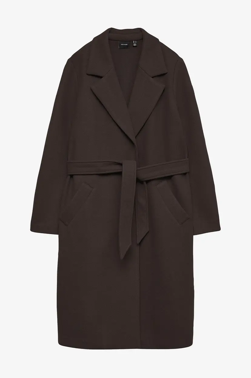 Vero Moda Curve Kåpe vmCfortuneaya Long Coat Curve - Brun