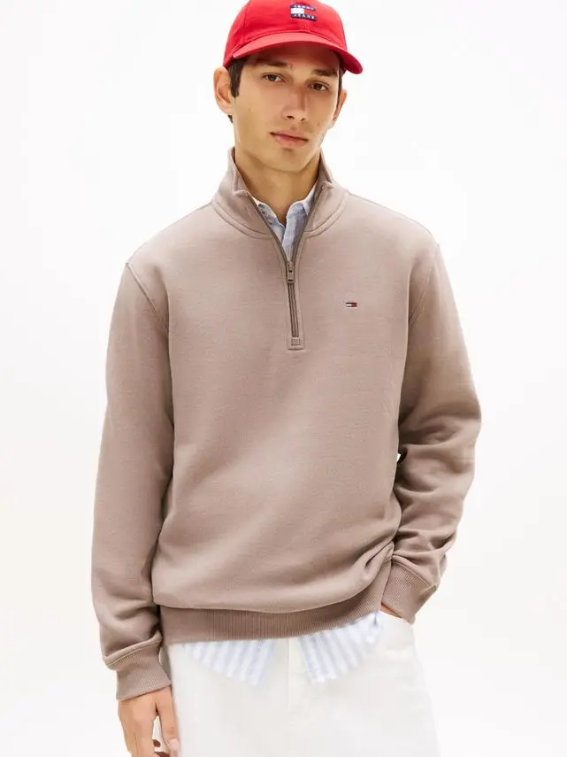 Tommy Jeans TJM REG FLEECE 1/4ZIP MOCK NECK