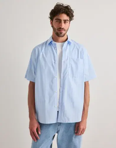 ANNARR ANNARR Anraslund Classic Stripe Ss Shirt Stripete skjorter Blå