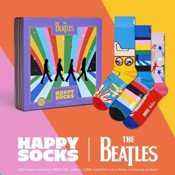 Happy Socks Happy socks Strømper 3P The Beatles Encore Edition Gift Box Mixed bomull Str 36/40