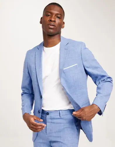 Selected Men Selected Men Slhslim-Oasis Linen Blz Noos Blazere Blå