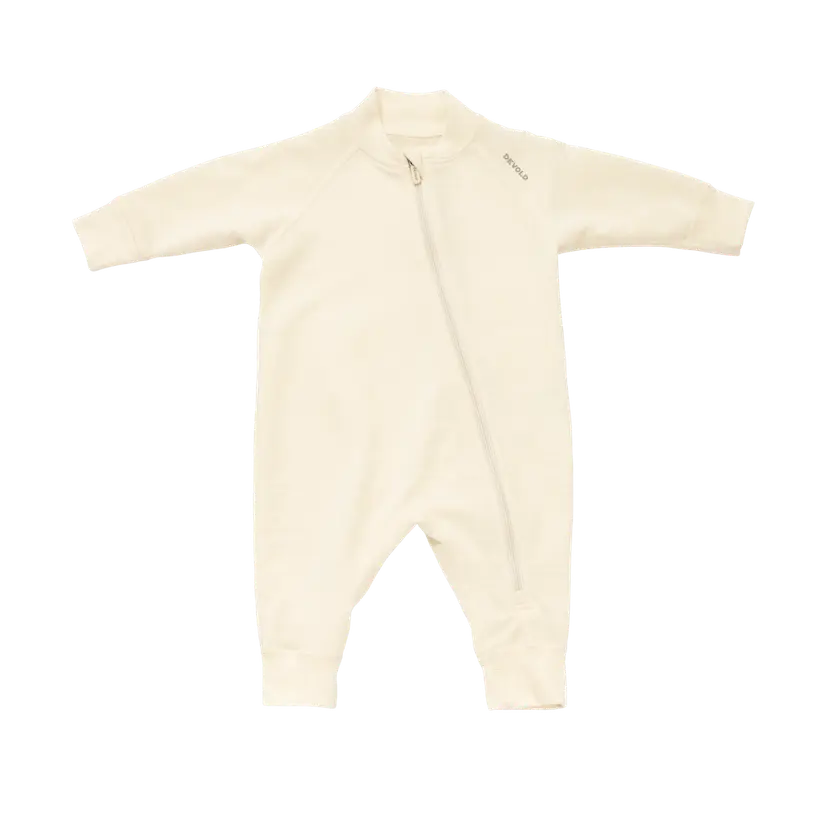 Devold Devold - Nibba Merino Playsuit Baby - Size 56 - Hvit