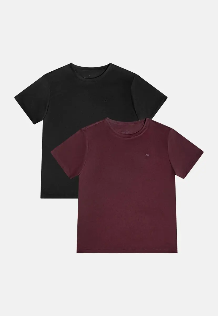 DANISH ENDURANCE Mændens løbe-T-shirt af Danish Endurance, Sort | Bordeaux, M