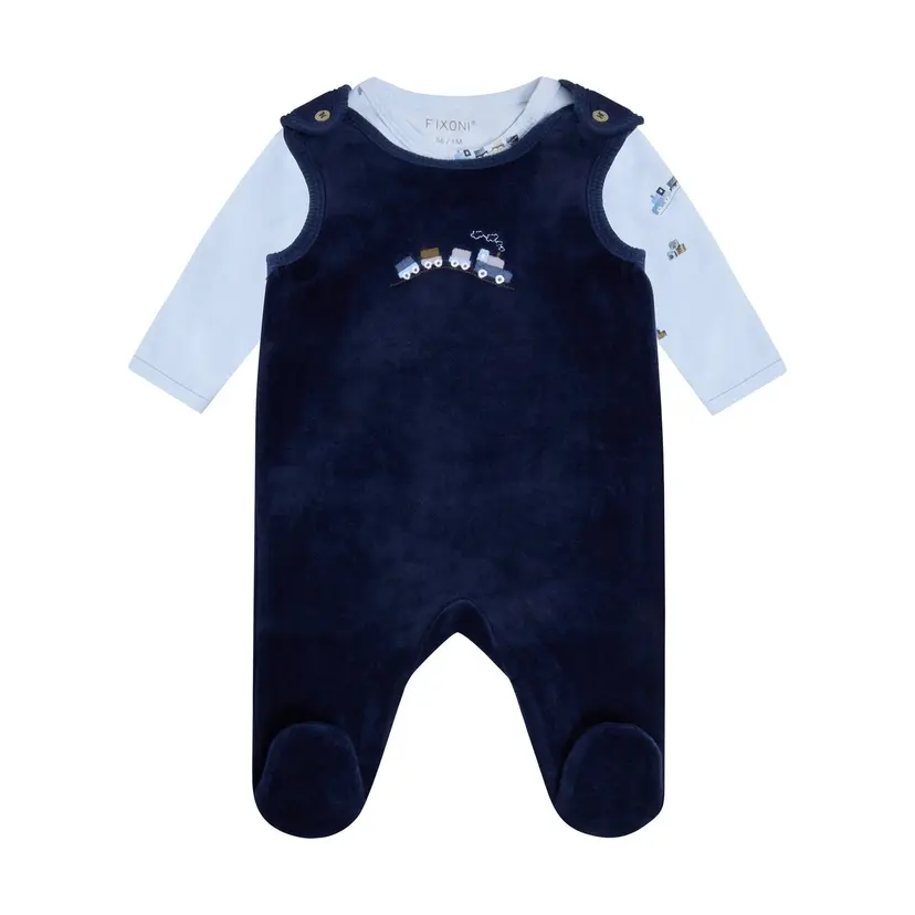 Fixoni Fixoni - Babysett 2-delt Velour Navy Blazer