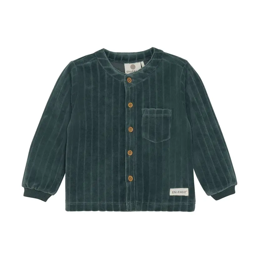 En Fant En Fant Skjorte I Velour Og Kordfløyel Balsam Green (92 / 2 år)