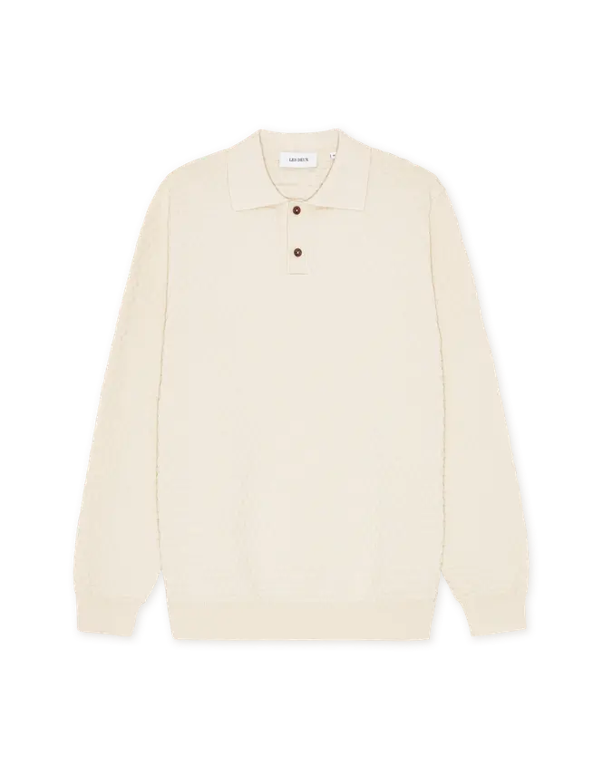 Les Deux Billy Weave Knitted LS Polo