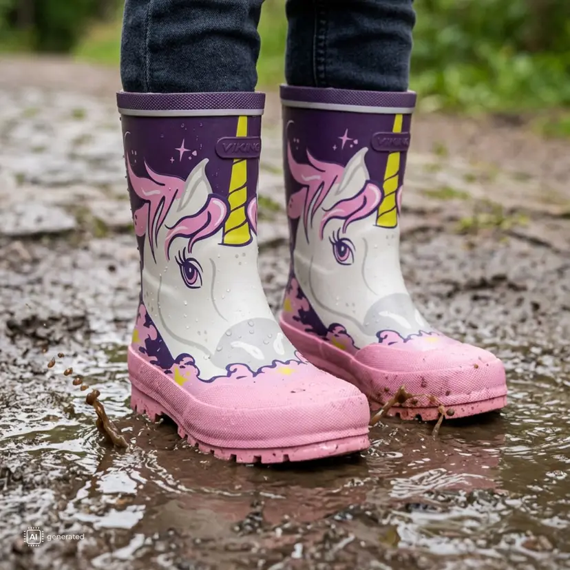 Viking Viking - Gummistøvler Jolly Print Purple/ Multi