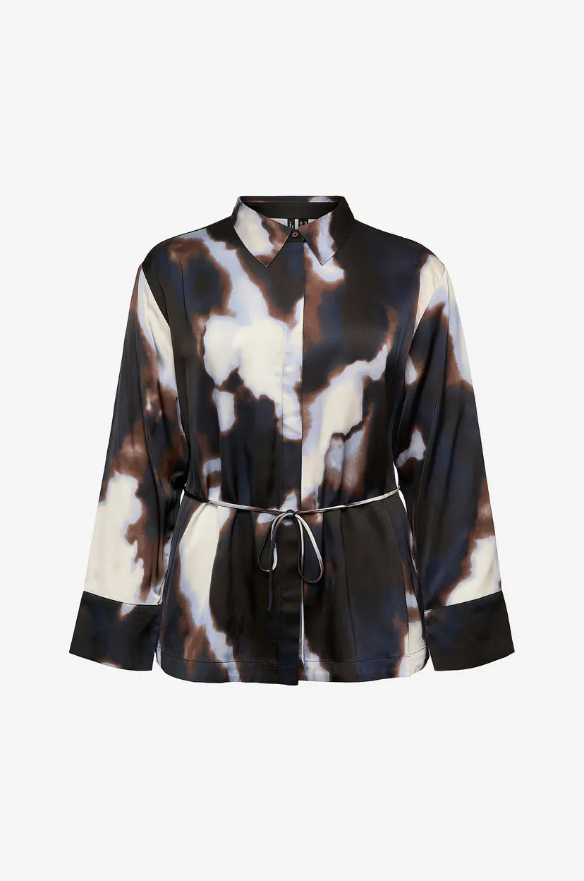 Vero Moda Curve Skjorte Vmcjade Ollie Ls Shirt Wvn Cur - Brun