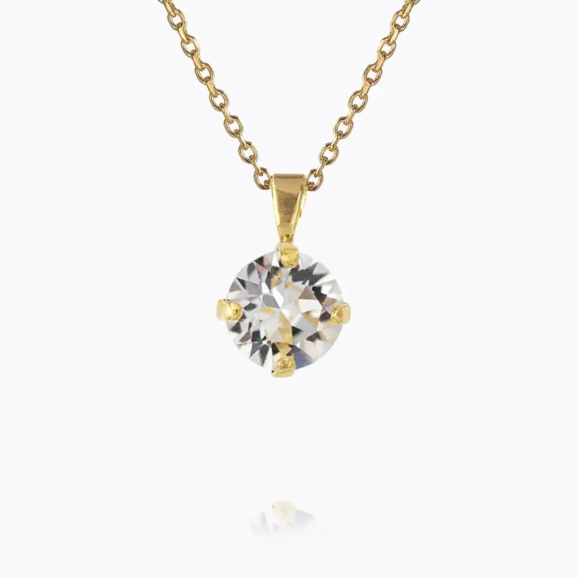 Caroline Svedbom Classic Petite Necklace Gold Crystal