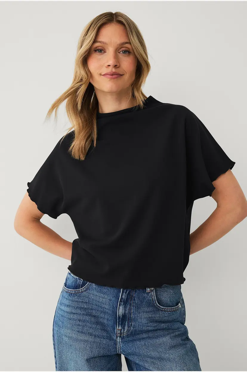 Ellos Collection Topp med høy krage - Svart