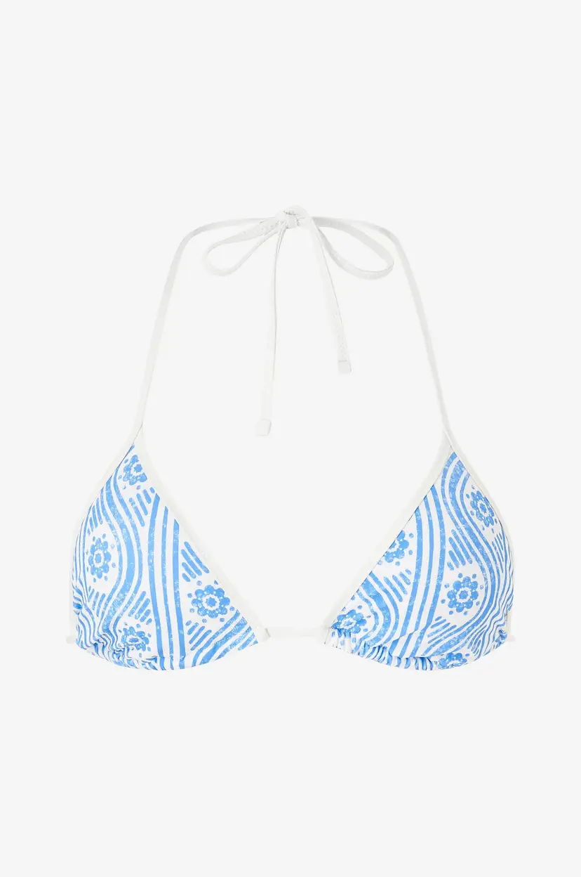 Tommy Hilfiger Bikini-BH Triangle RP Print - Blå