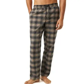 Björn Borg Björn Borg Core Flannel Pyjama Pants Svart m Beige bomull Herre