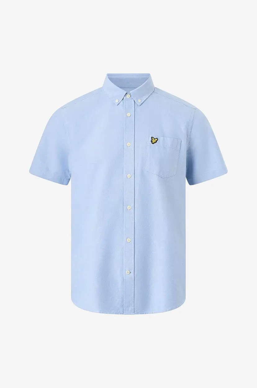 Lyle & Scott Skjorte Short Sleeve Oxford Shirt - Blå