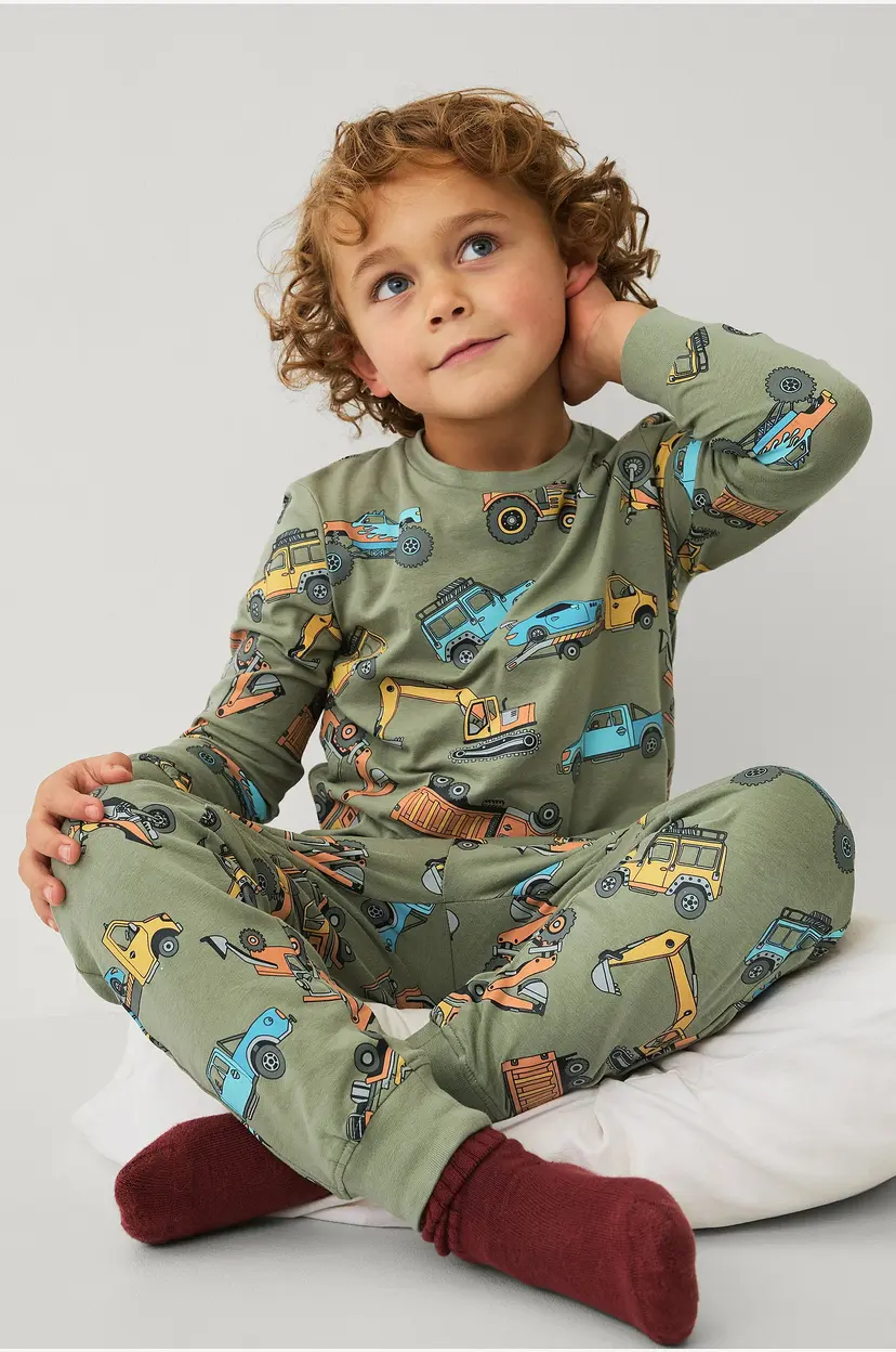 Ellos Collection Pyjamas med trykk - Grønn