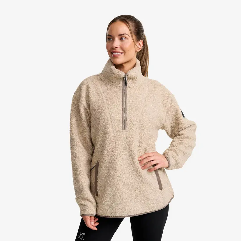 RevolutionRace Bigfoot Half-zip Pile Fleece Dame Aluminium