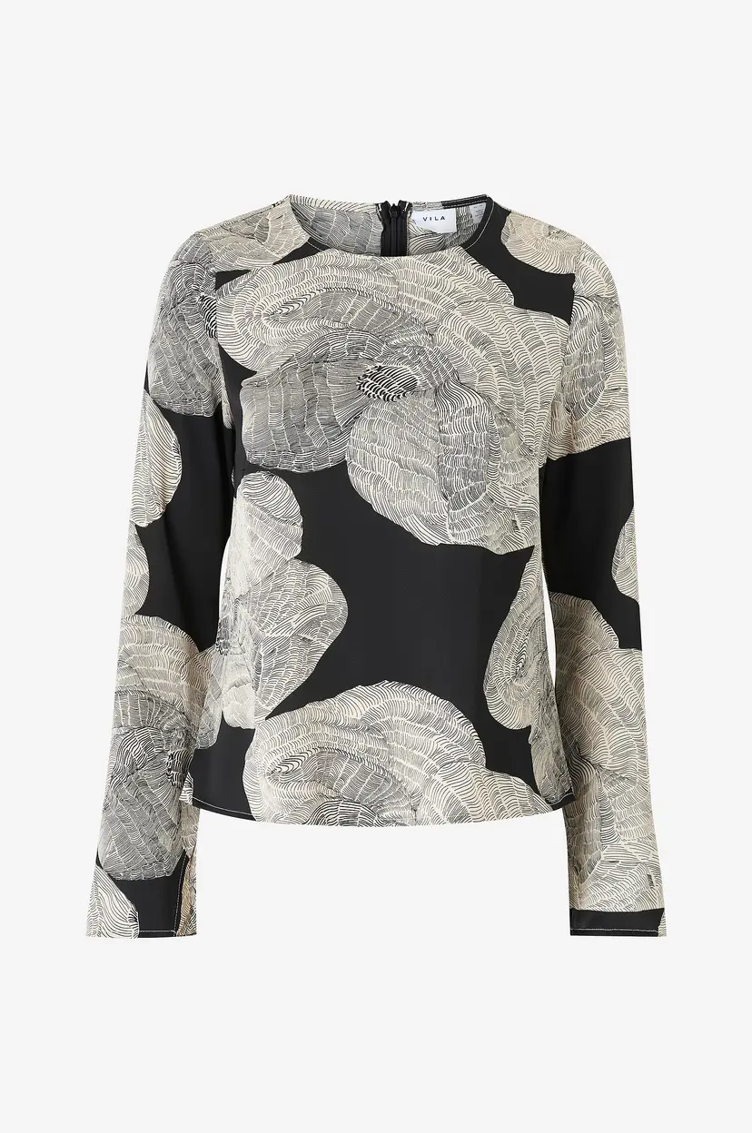 Vila Bluse viRoxy L/S Top - Svart