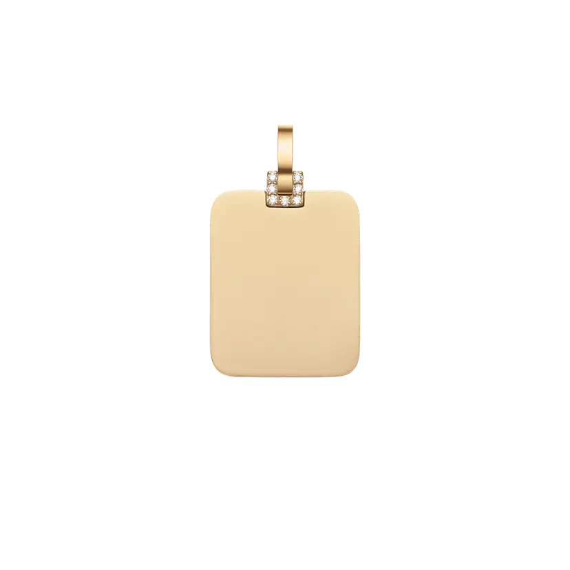 Daniel Wellington Gold Pendant Rectangular Detail Crystal G | DW