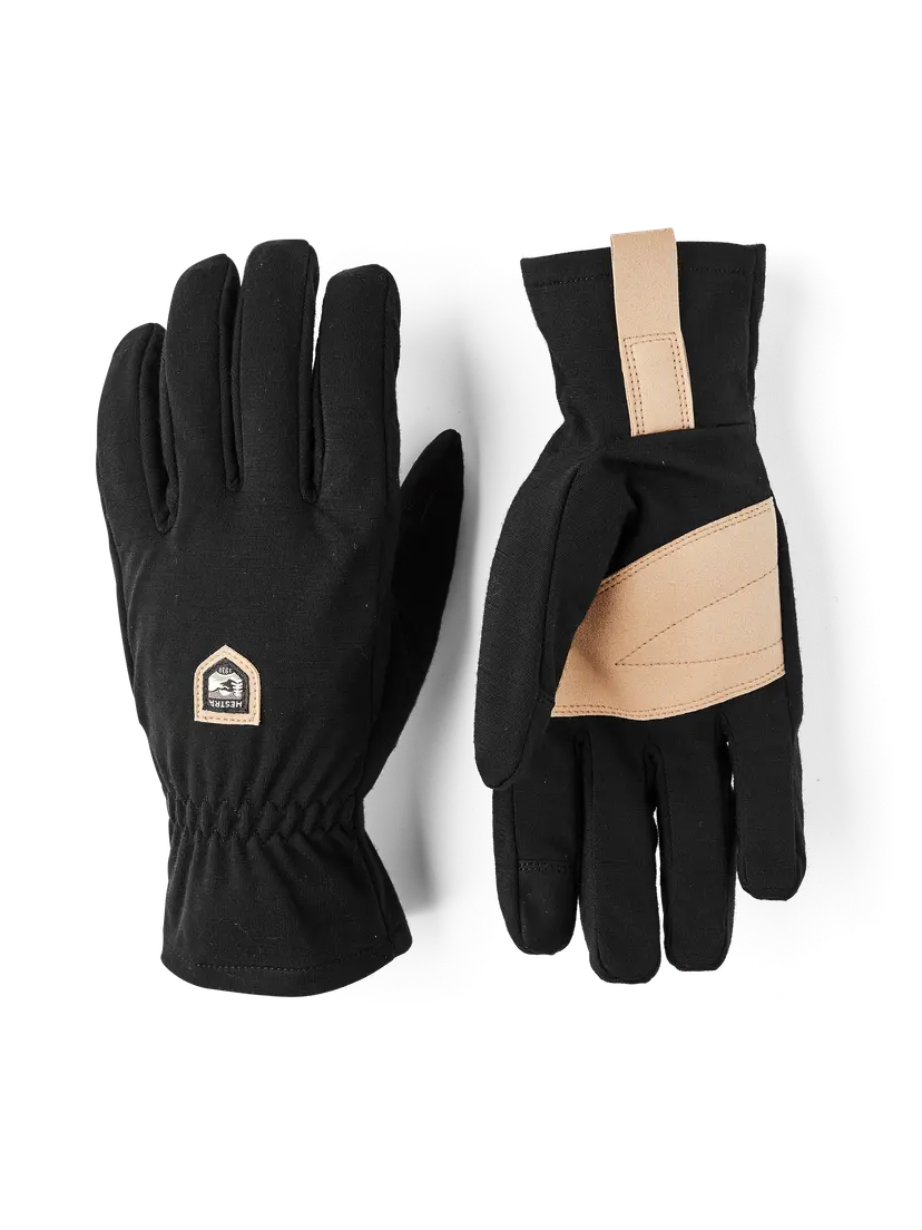 Hestra Tynne vindtette ullhansker til voksne «Windwool Merino Liner» Black