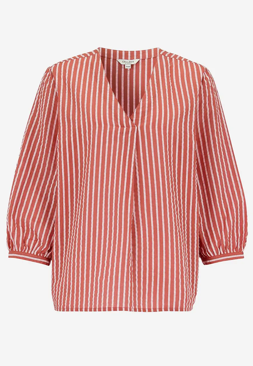 Bluse i seersucker
