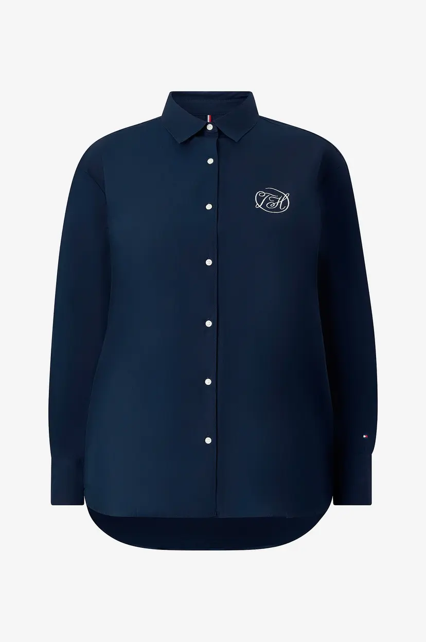 Tommy Hilfiger Curve Skjorte Crv Cotton Easy - Blå