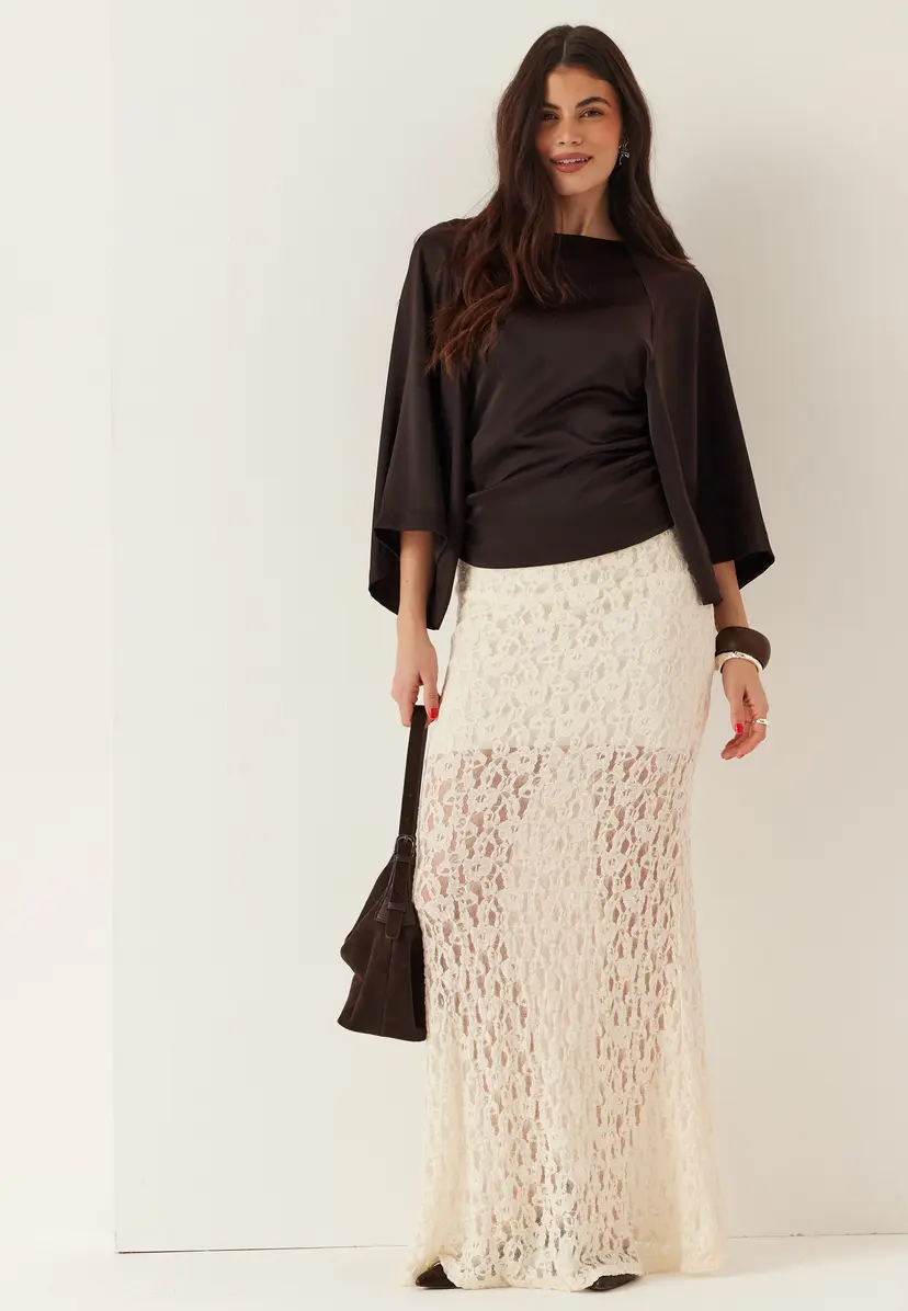 Bubbleroom Lace Maxi Skirt