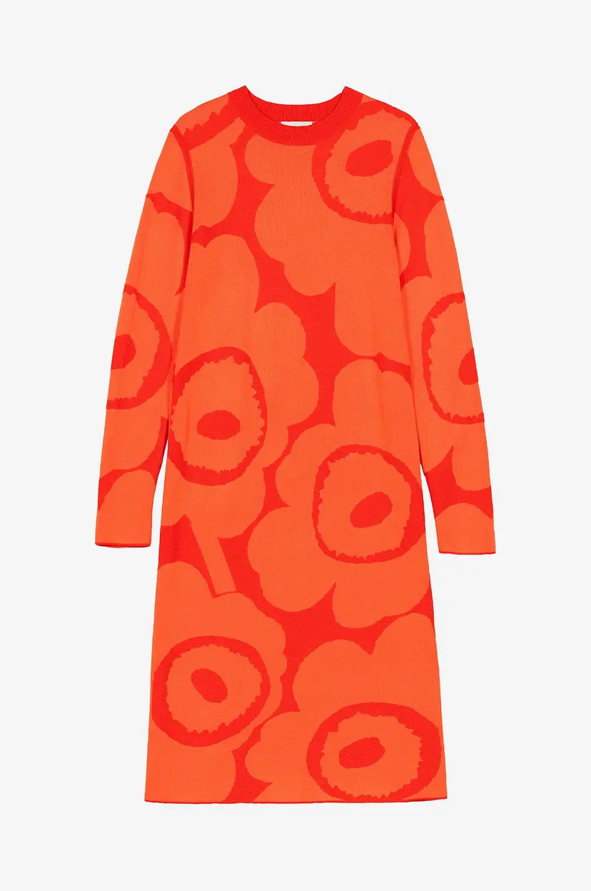 Marimekko Kjole Ennallaan Unikko - Rød