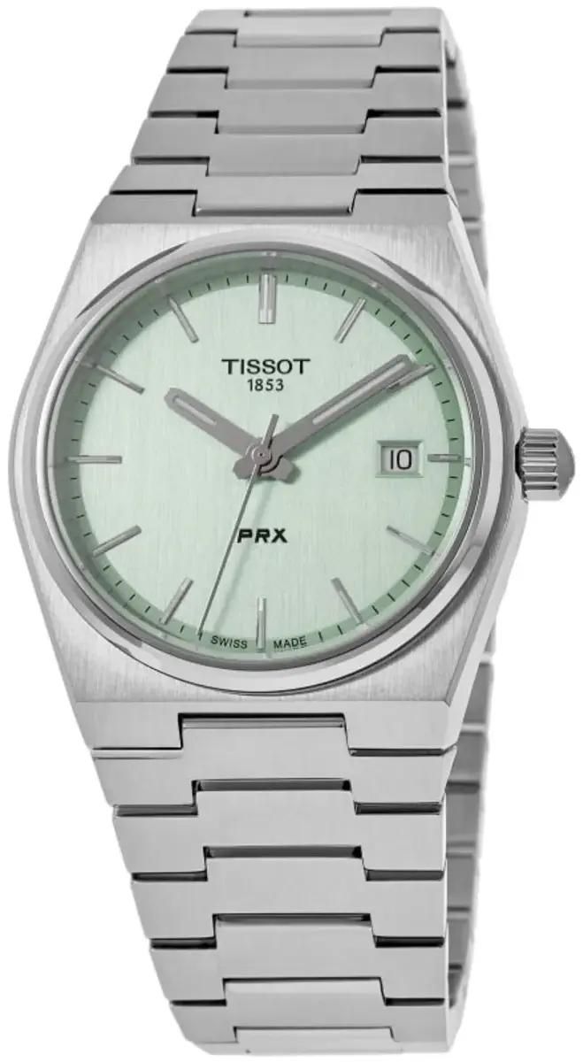 Tissot Tissot Dameklokke T137.210.11.091.00 PRX Grønn/Stål Ø35 mm