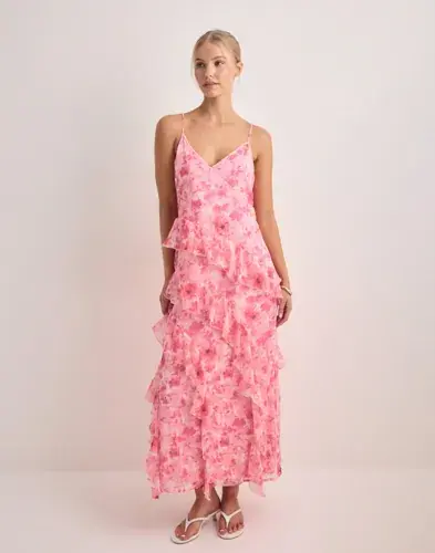 Vero Moda Vero Moda - Rosa - Vmsmilla S/L V-Neck Long Frill Dres