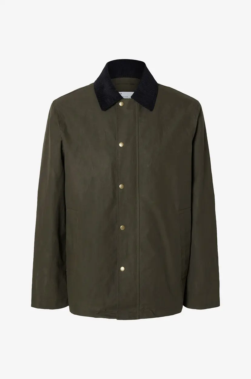 Selected Men Jakke slhWalter Waxed Cotton 2.0 Jkt - Grønn