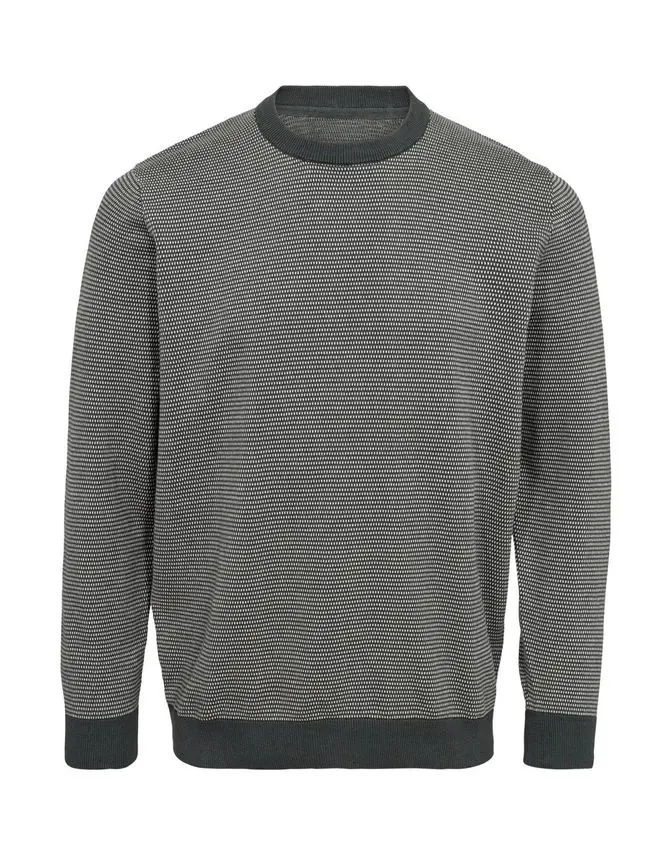 Black Blue O-neck knit