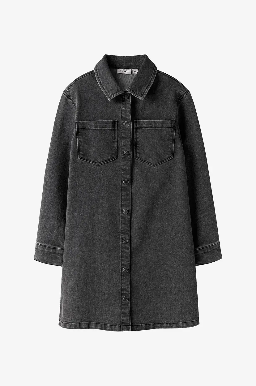 NAME IT Denimkjole nkfJeannie LS - Grå
